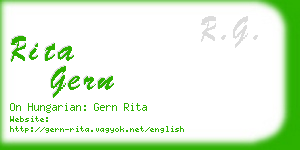 rita gern business card